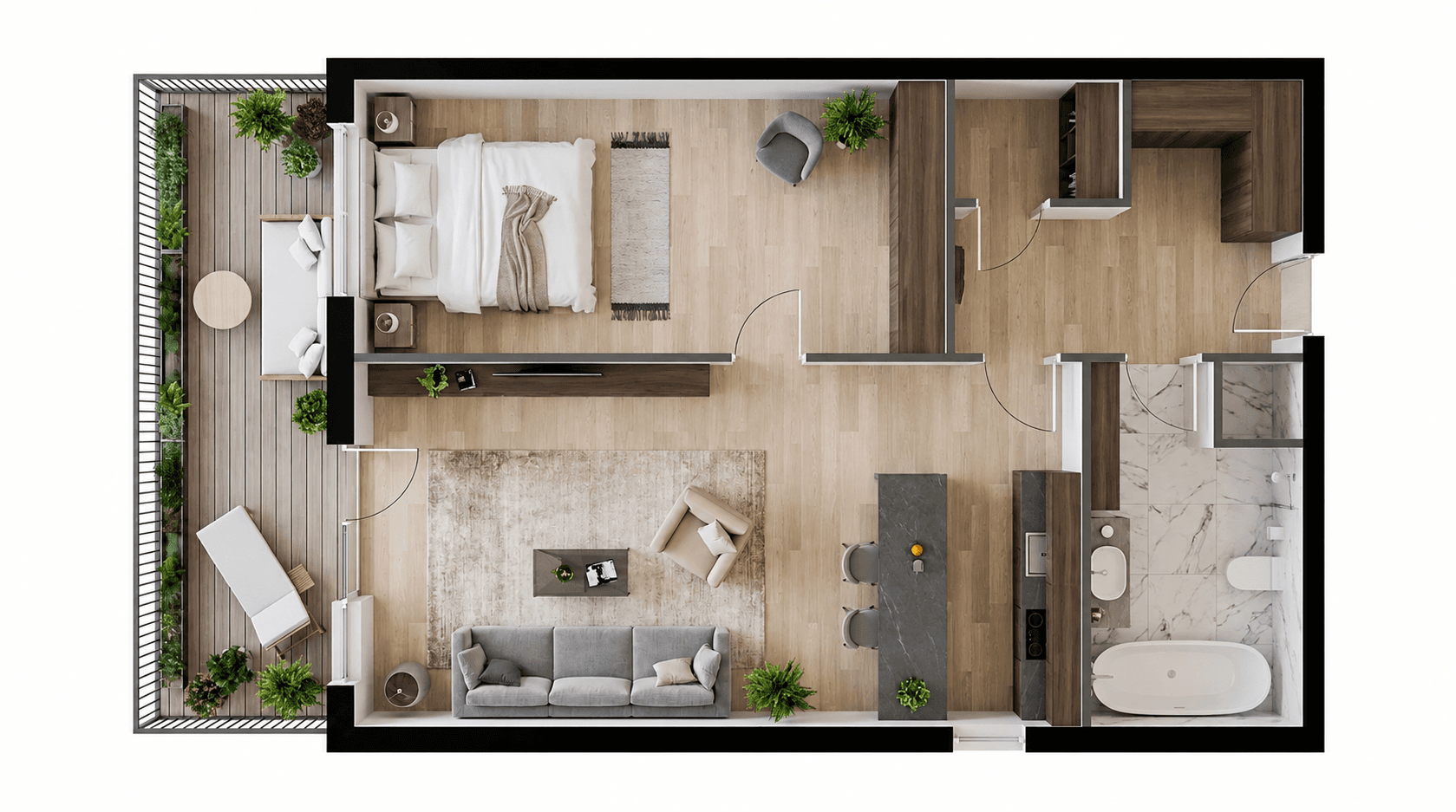 1 bedroom with open-plan kitchen flat to rent, 55 m², Ondrákové, Prague, Prague 1 bedroom with open-plan kitchen flat to rent, 55 m², Ondrákové, Prague, Prague