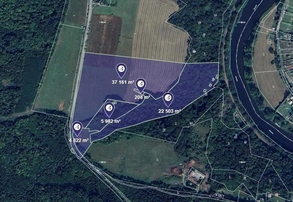 plot for sale, 70,676 m², Zbečno, Středočeský Region plot for sale, 70,676 m², Zbečno, Středočeský Region