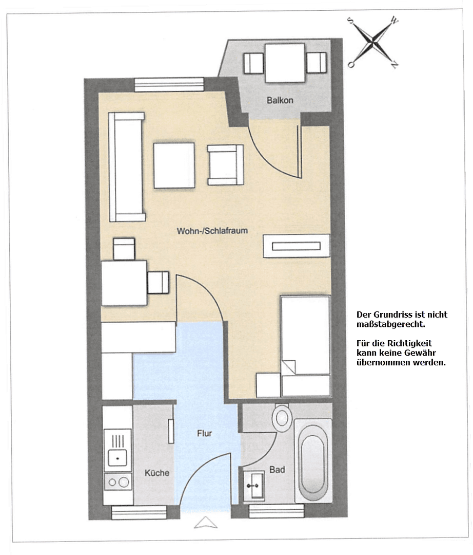 Studio flat to rent, 40 m², Breslauer Straße 21, Aschaffenburg, Bavaria Studio flat to rent, 40 m², Breslauer Straße 21, Aschaffenburg, Bavaria
