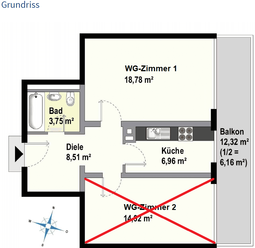 2 bedroom flat to rent, 60 m², Germering, Bavaria 2 bedroom flat to rent, 60 m², Germering, Bavaria