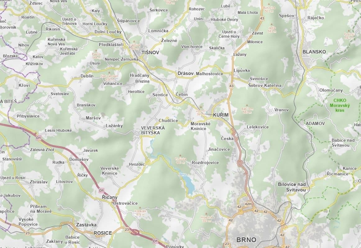 plot for sale, 3,943 m², Čebín, Jihomoravský Region plot for sale, 3,943 m², Čebín, Jihomoravský Region