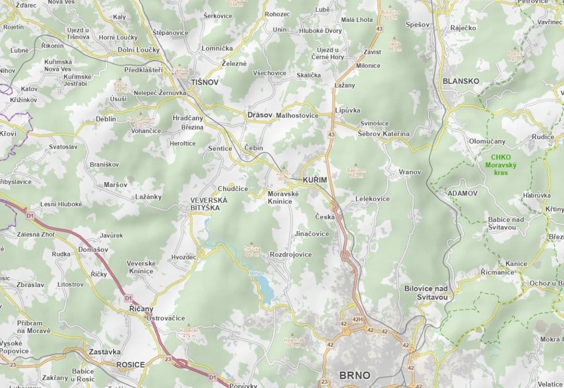 plot for sale, 4,738 m², Čebín, Jihomoravský Region plot for sale, 4,738 m², Čebín, Jihomoravský Region