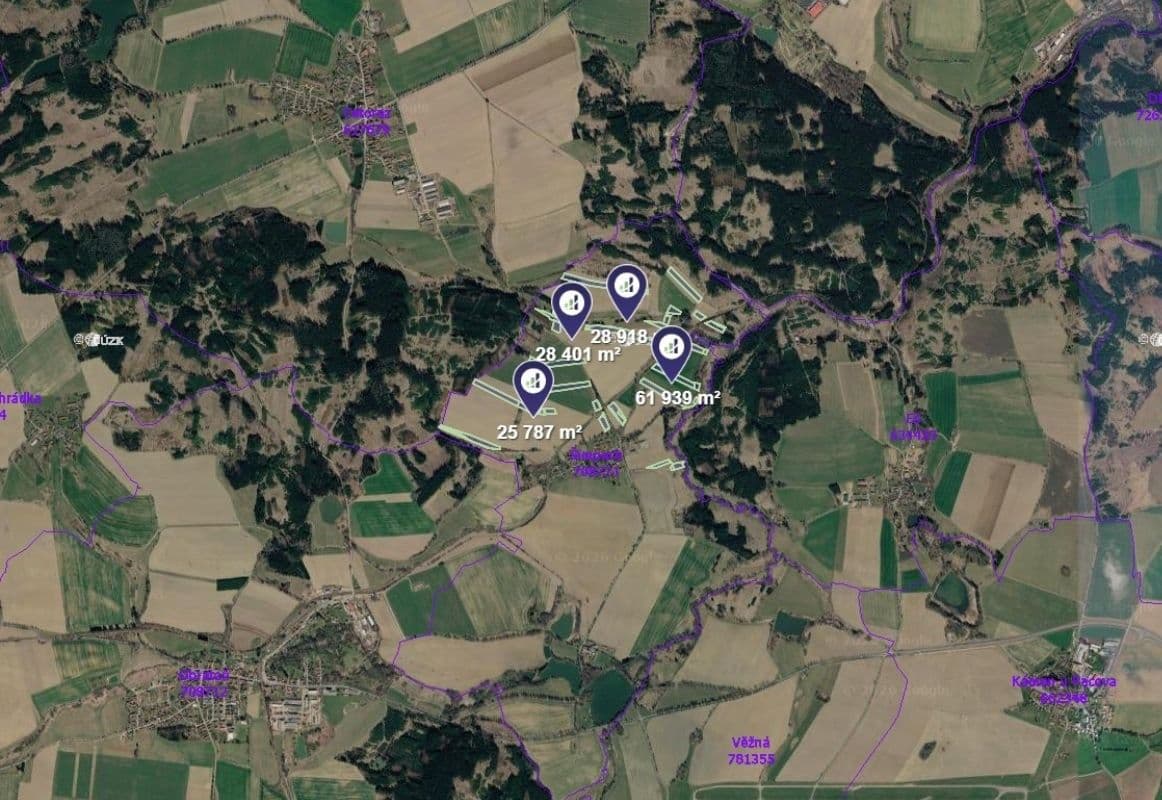 plot for sale, 1,295 m², Obrataň, Vysočina Region plot for sale, 1,295 m², Obrataň, Vysočina Region