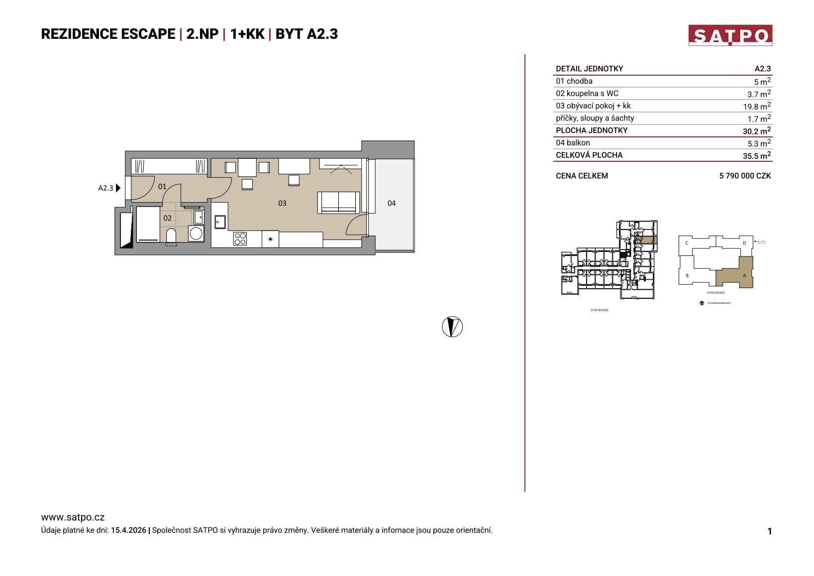 Studio flat for sale, 30 m², Stochovská, Prague, Prague Studio flat for sale, 30 m², Stochovská, Prague, Prague