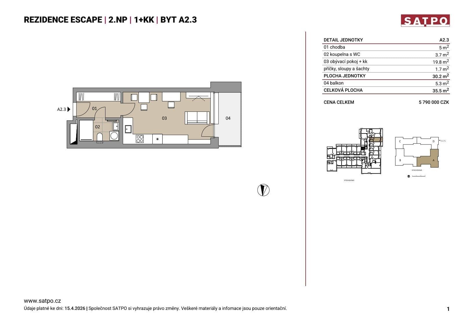 Studio flat for sale, 30 m², Stochovská, Prague, Prague Studio flat for sale, 30 m², Stochovská, Prague, Prague