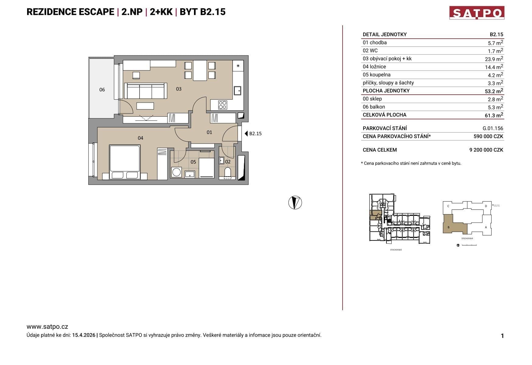 1 bedroom with open-plan kitchen flat for sale, 53 m², Stochovská, Prague, Prague 1 bedroom with open-plan kitchen flat for sale, 53 m², Stochovská, Prague, Prague