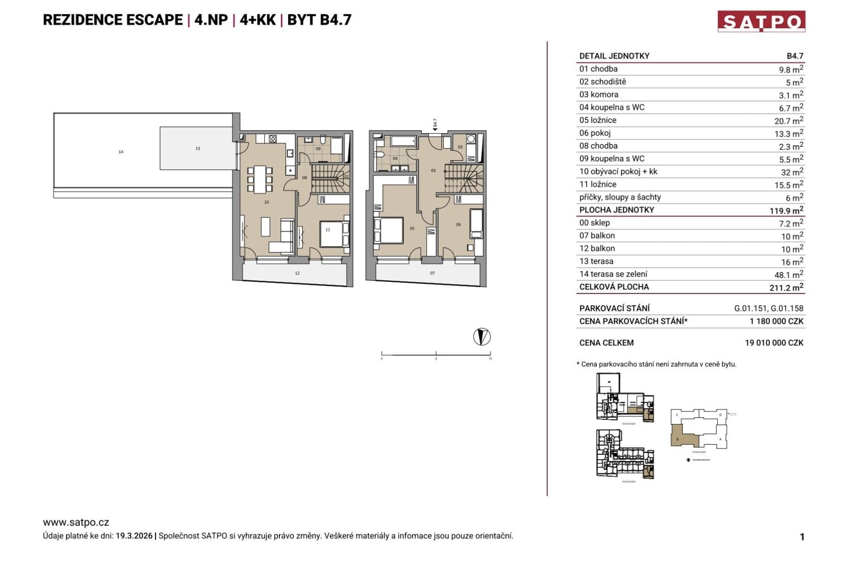 3 bedroom with open-plan kitchen flat for sale, 126 m², Stochovská, Prague, Prague 3 bedroom with open-plan kitchen flat for sale, 126 m², Stochovská, Prague, Prague