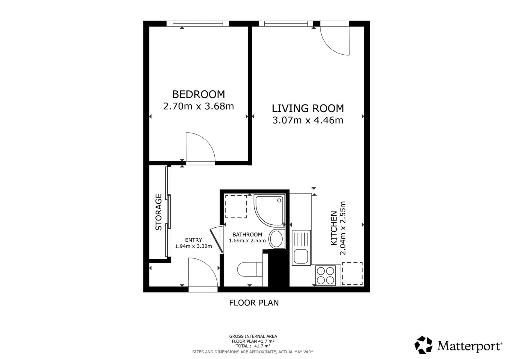 1 bedroom with open-plan kitchen flat to rent, 41 m², Zárybská, Prague, Prague 1 bedroom with open-plan kitchen flat to rent, 41 m², Zárybská, Prague, Prague
