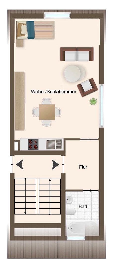 1 bedroom flat to rent, 32 m², Am Birkenfeld 1, Wesel, North Rhine-Westphalia 1 bedroom flat to rent, 32 m², Am Birkenfeld 1, Wesel, North Rhine-Westphalia