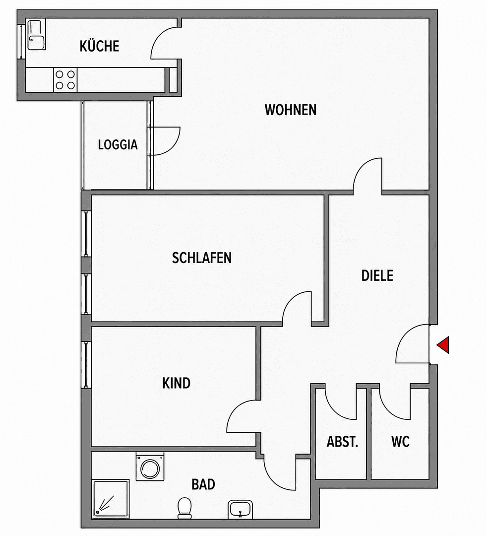 3 bedroom flat to rent, 84 m², Arthur-Bretschneider-Strasse 13, Chemnitz, Saxony 3 bedroom flat to rent, 84 m², Arthur-Bretschneider-Strasse 13, Chemnitz, Saxony