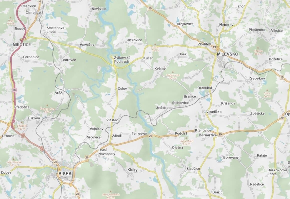 plot for sale, 14,408 m², Oslov, Jihočeský Region plot for sale, 14,408 m², Oslov, Jihočeský Region