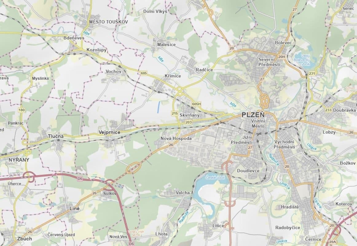 plot for sale, 10,867 m², Plzeň, Plzeňský Region plot for sale, 10,867 m², Plzeň, Plzeňský Region