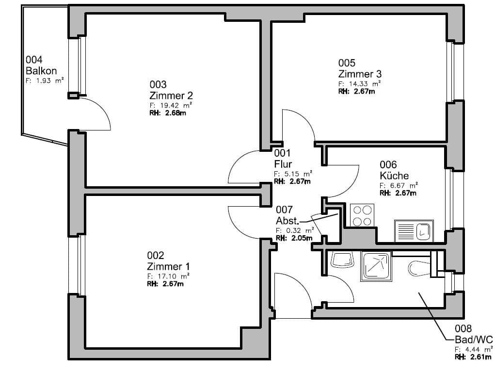 3 bedroom flat to rent, 70 m², Fennstr. 28, Berlin, Berlin 3 bedroom flat to rent, 70 m², Fennstr. 28, Berlin, Berlin