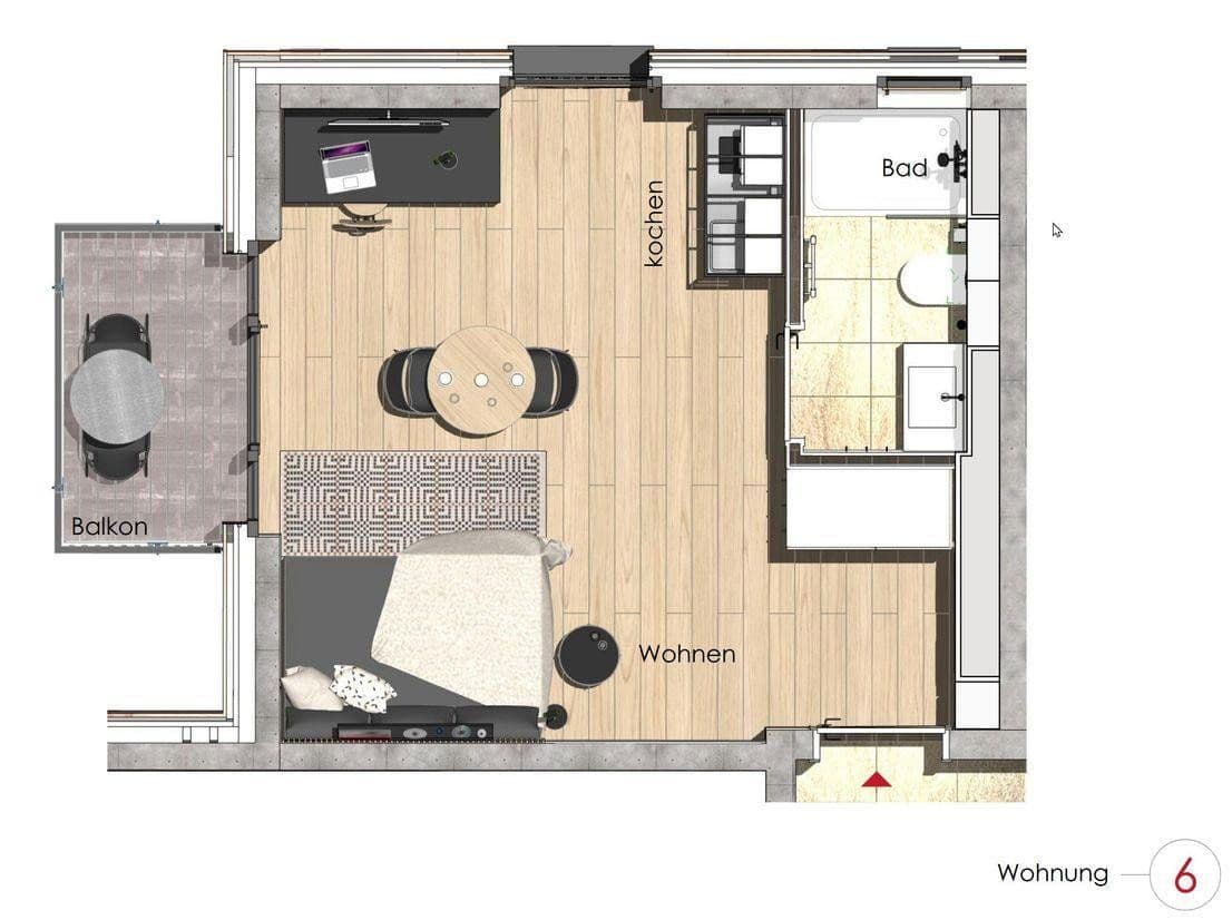 1 bedroom flat to rent, 26 m², Siebenbürgenerstrasse 7, München, Bavaria 1 bedroom flat to rent, 26 m², Siebenbürgenerstrasse 7, München, Bavaria