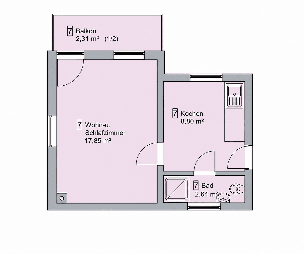 1 bedroom flat to rent, 32 m², Kernerstraße 62, Heilbronn, Baden-Württemberg 1 bedroom flat to rent, 32 m², Kernerstraße 62, Heilbronn, Baden-Württemberg