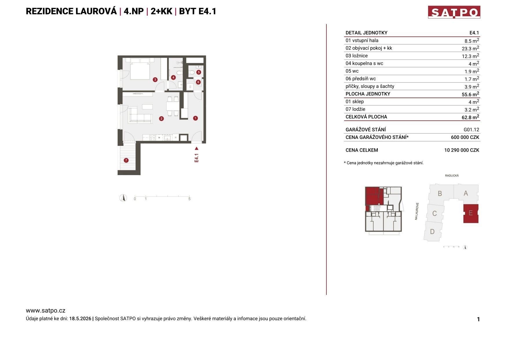 1 bedroom with open-plan kitchen flat for sale, 56 m², Na Laurové, Prague, Prague 1 bedroom with open-plan kitchen flat for sale, 56 m², Na Laurové, Prague, Prague