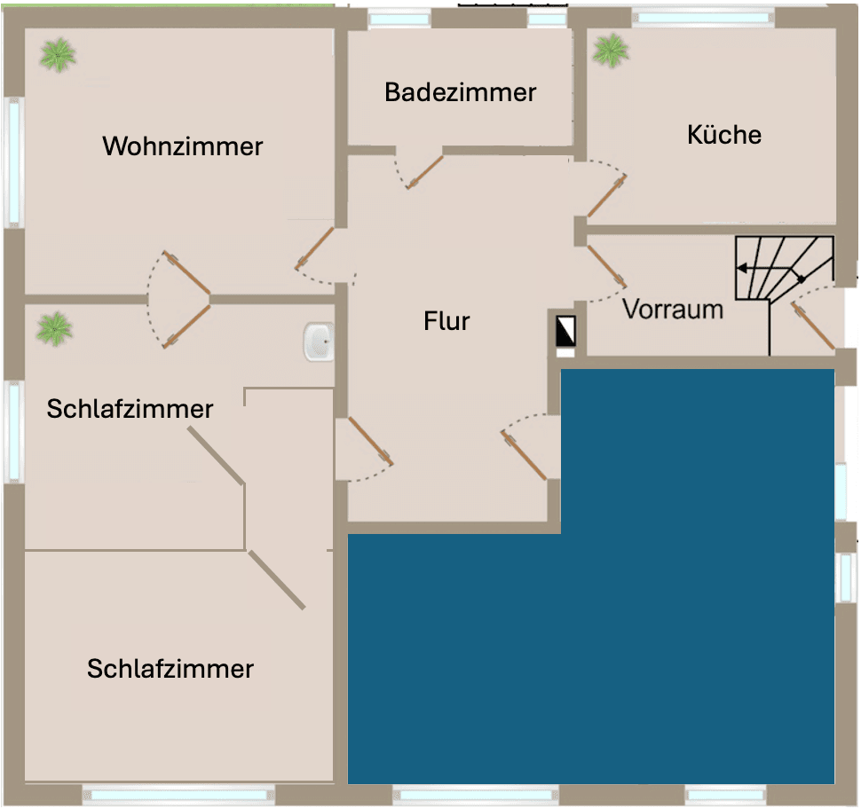 4 bedroom flat to rent, 96 m², Parkstrasse 3, Bad Vilbel, Hesse 4 bedroom flat to rent, 96 m², Parkstrasse 3, Bad Vilbel, Hesse