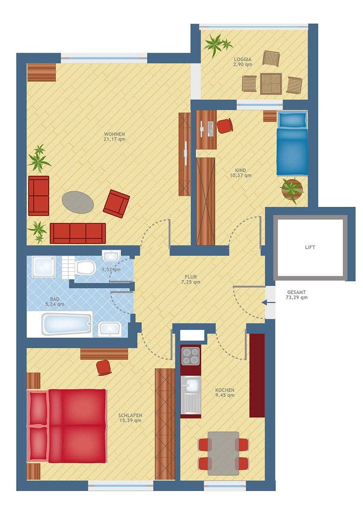 3 bedroom flat for sale, 74 m², Königsbrunn, Bavaria 3 bedroom flat for sale, 74 m², Königsbrunn, Bavaria