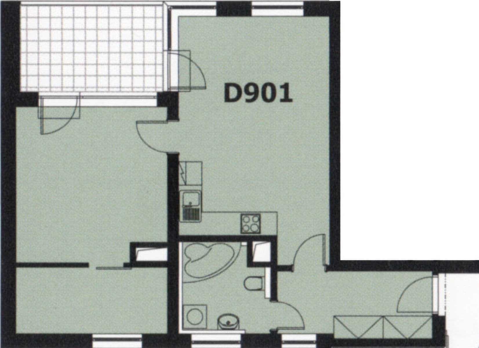 1 bedroom with open-plan kitchen flat to rent, 69 m², Hornoměcholupská, Prague, Prague 1 bedroom with open-plan kitchen flat to rent, 69 m², Hornoměcholupská, Prague, Prague
