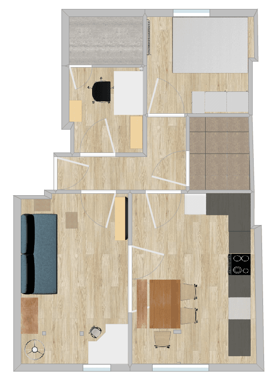 2 bedroom with open-plan kitchen flat to rent, 50 m², Hamburg, Hamburg 2 bedroom with open-plan kitchen flat to rent, 50 m², Hamburg, Hamburg