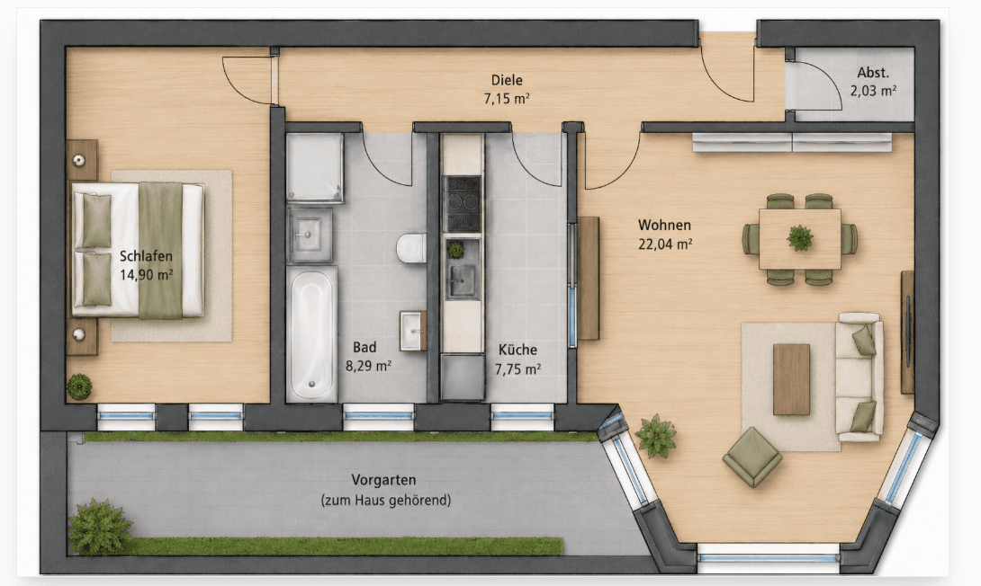 2 bedroom flat to rent, 62 m², Weststr. 52, Chemnitz, Saxony 2 bedroom flat to rent, 62 m², Weststr. 52, Chemnitz, Saxony