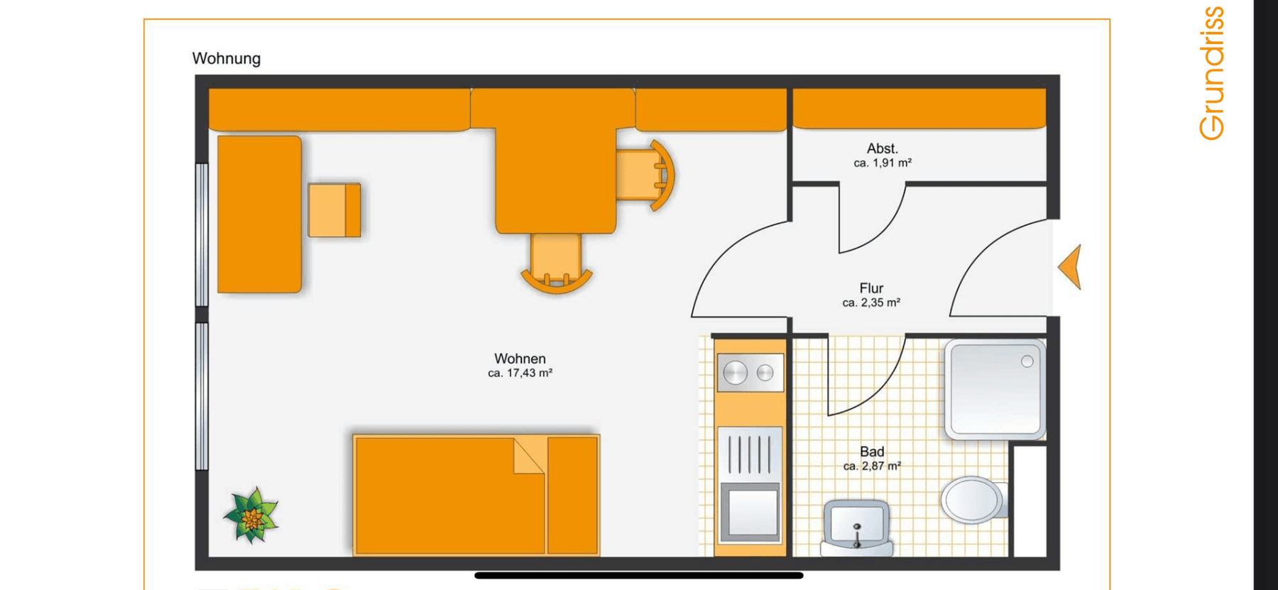 1 bedroom flat to rent, 25 m², Sielkamp 7A, Braunschweig, Lower Saxony 1 bedroom flat to rent, 25 m², Sielkamp 7A, Braunschweig, Lower Saxony