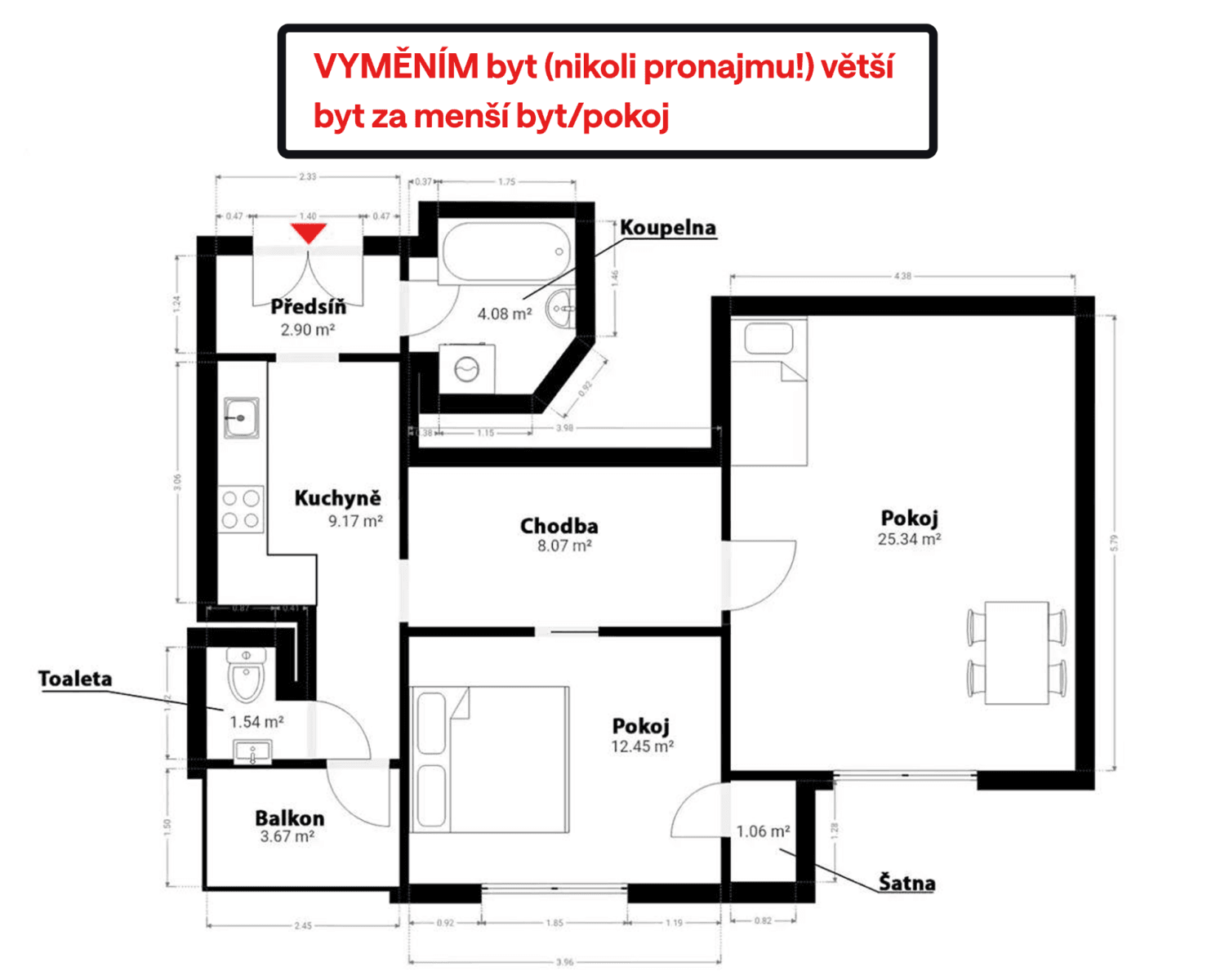 2 bedroom flat to rent, 67 m², Ambrožova, Prague, Prague 2 bedroom flat to rent, 67 m², Ambrožova, Prague, Prague