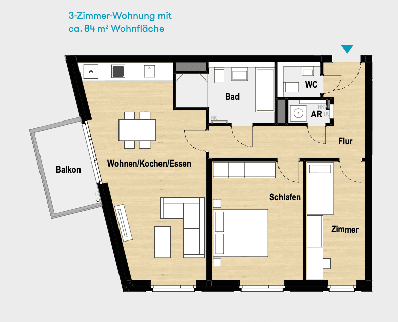 3 bedroom flat to rent, 84 m², Billhorner Kanalstraße 56, Hamburg, Hamburg 3 bedroom flat to rent, 84 m², Billhorner Kanalstraße 56, Hamburg, Hamburg