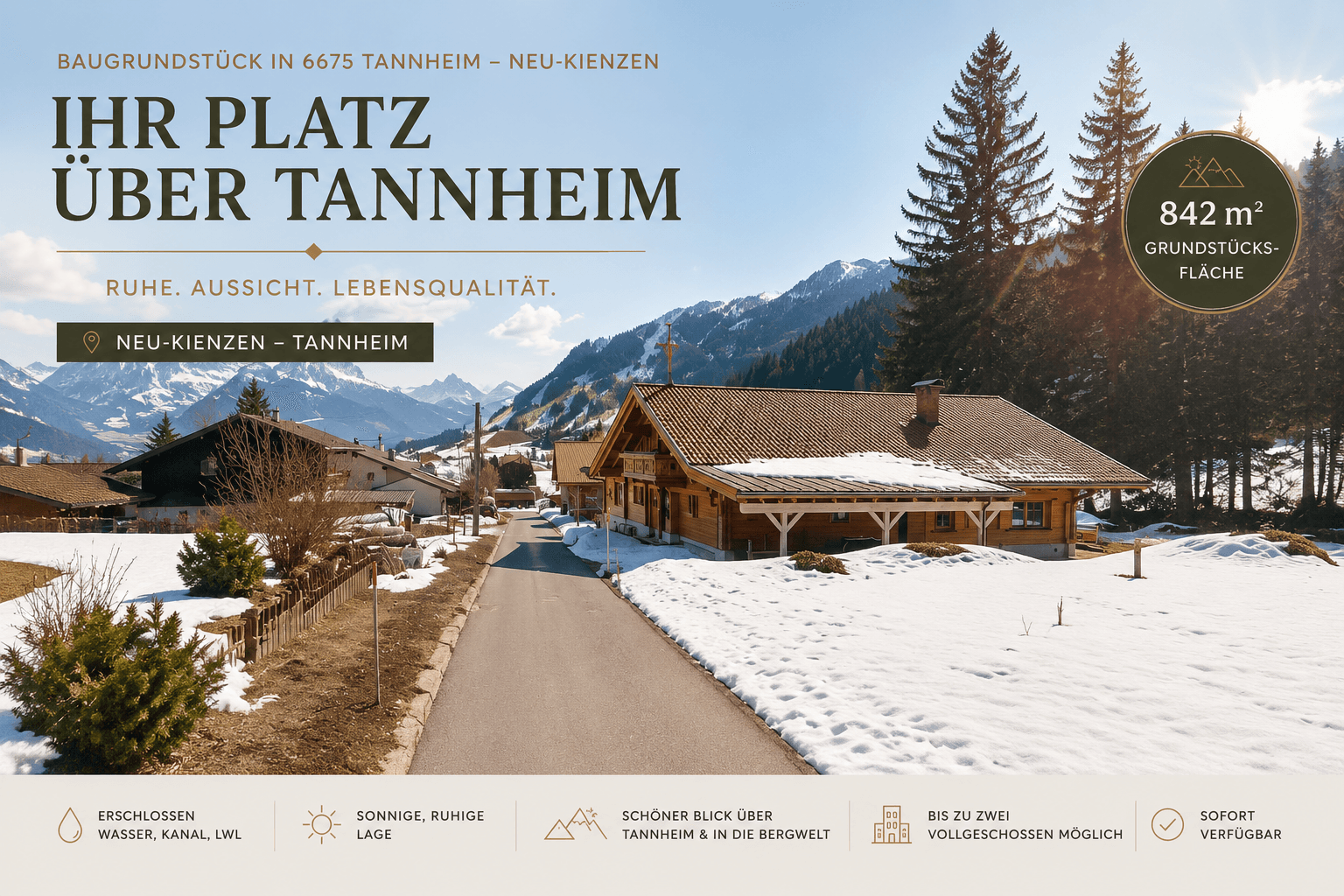 plot for sale, 842 m², Neu-Kienzen 70, Tannheim, Tyrol plot for sale, 842 m², Neu-Kienzen 70, Tannheim, Tyrol