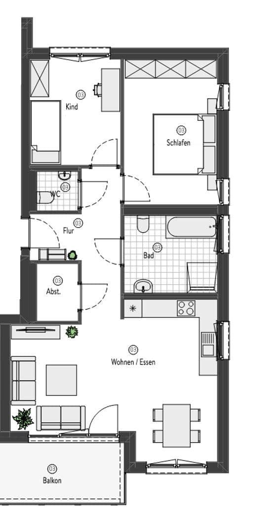 3 bedroom flat to rent, 80 m², Drohnenweg 17, Bochum, North Rhine-Westphalia 3 bedroom flat to rent, 80 m², Drohnenweg 17, Bochum, North Rhine-Westphalia