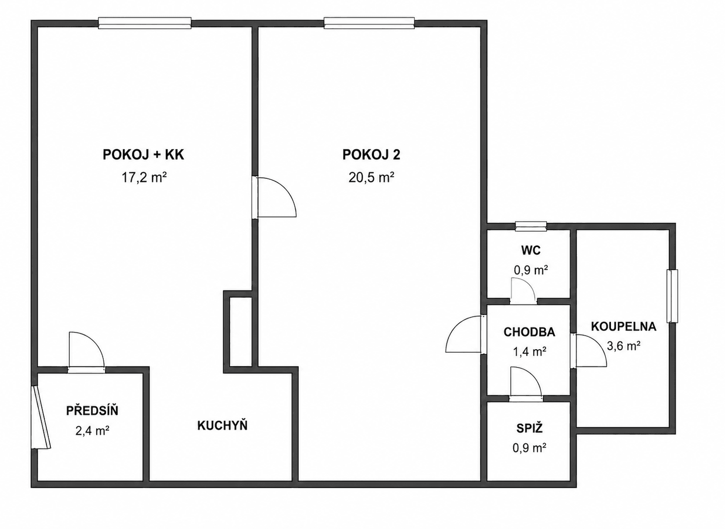 1 bedroom with open-plan kitchen flat for sale, 48 m², Černokostelecká, Říčany, Středočeský Region 1 bedroom with open-plan kitchen flat for sale, 48 m², Černokostelecká, Říčany, Středočeský Region