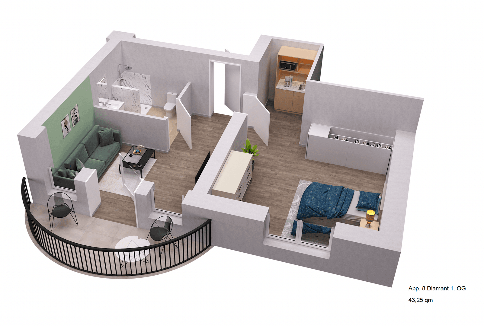 2 bedroom flat to rent, 44 m², Bad Nenndorf, Lower Saxony 2 bedroom flat to rent, 44 m², Bad Nenndorf, Lower Saxony
