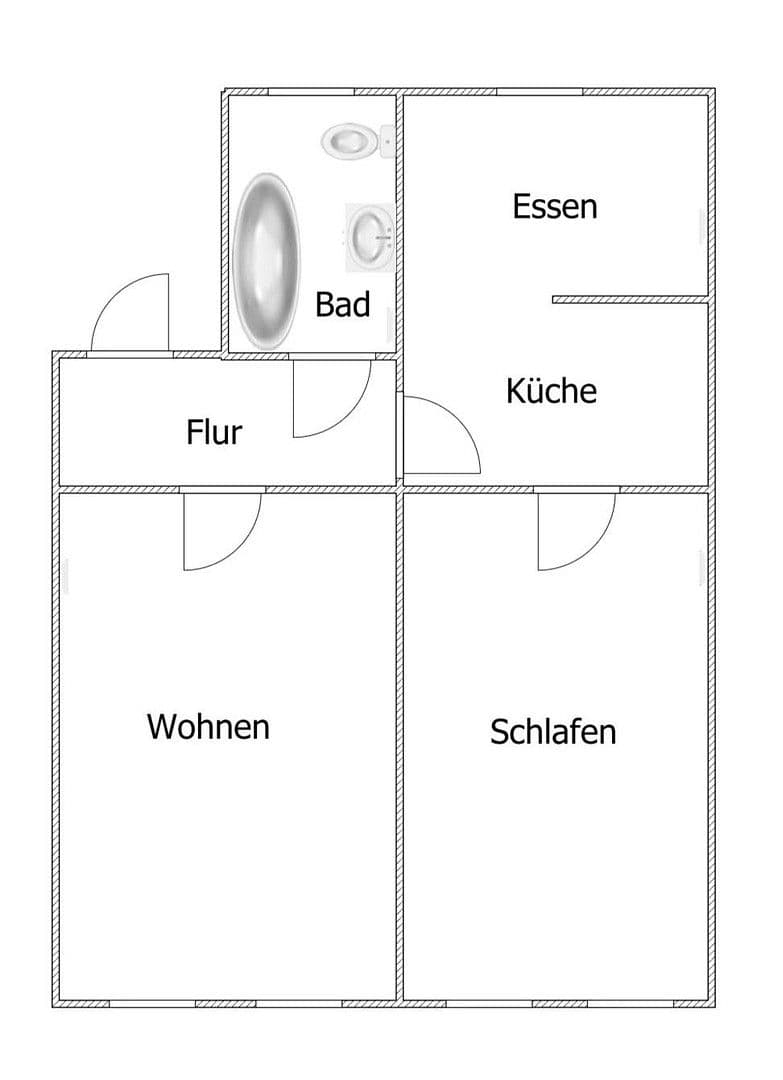 1 bedroom with open-plan kitchen flat to rent, 65 m², Theaterstr. 11, Hof, Bavaria 1 bedroom with open-plan kitchen flat to rent, 65 m², Theaterstr. 11, Hof, Bavaria