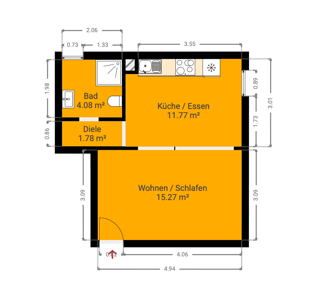 Studio flat to rent, 33 m², Backnanger Straße 18, Sulzbach an der Murr, Baden-Württemberg Studio flat to rent, 33 m², Backnanger Straße 18, Sulzbach an der Murr, Baden-Württemberg