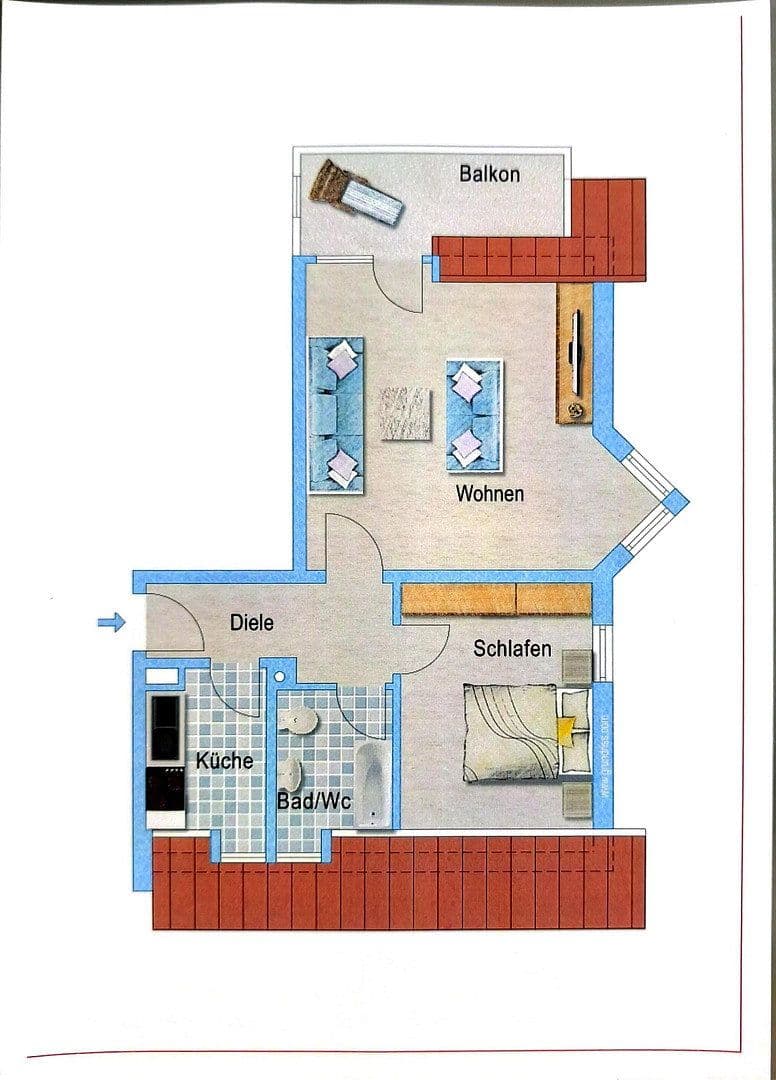 2 bedroom flat for sale, 45 m², Inzlingen, Baden-Württemberg 2 bedroom flat for sale, 45 m², Inzlingen, Baden-Württemberg
