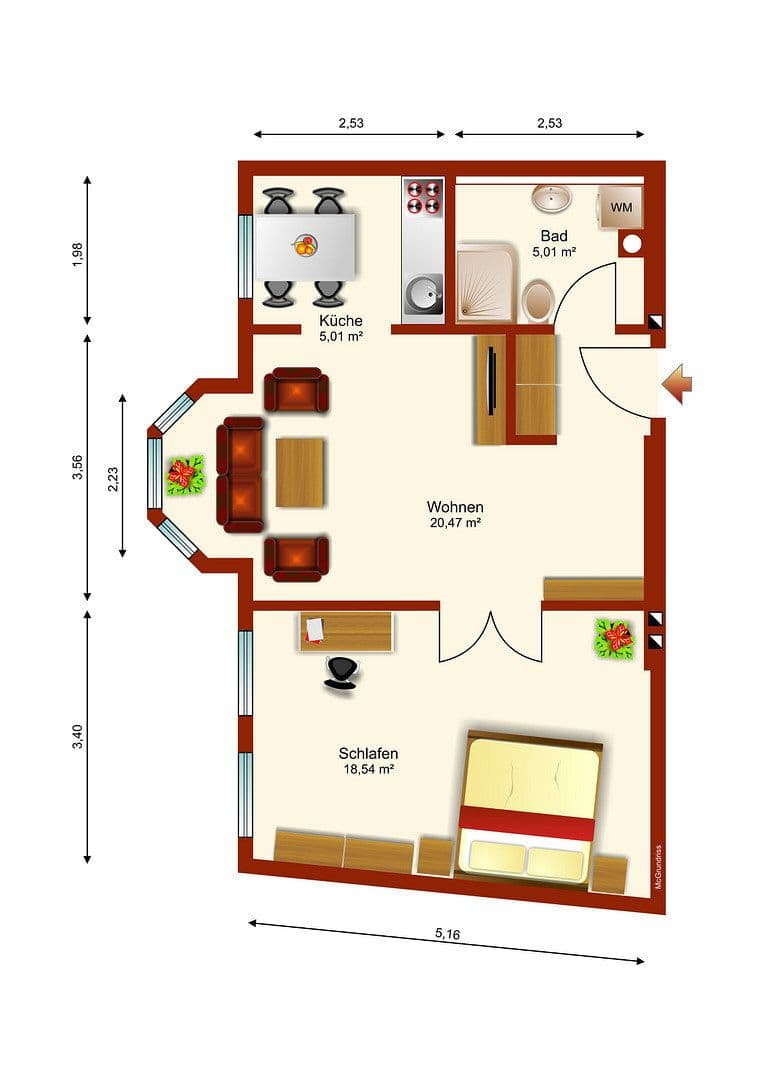 2 bedroom flat for sale, 50 m², Gerhart- Hauptmann- Str. 20, Magdeburg, Saxony-Anhalt 2 bedroom flat for sale, 50 m², Gerhart- Hauptmann- Str. 20, Magdeburg, Saxony-Anhalt