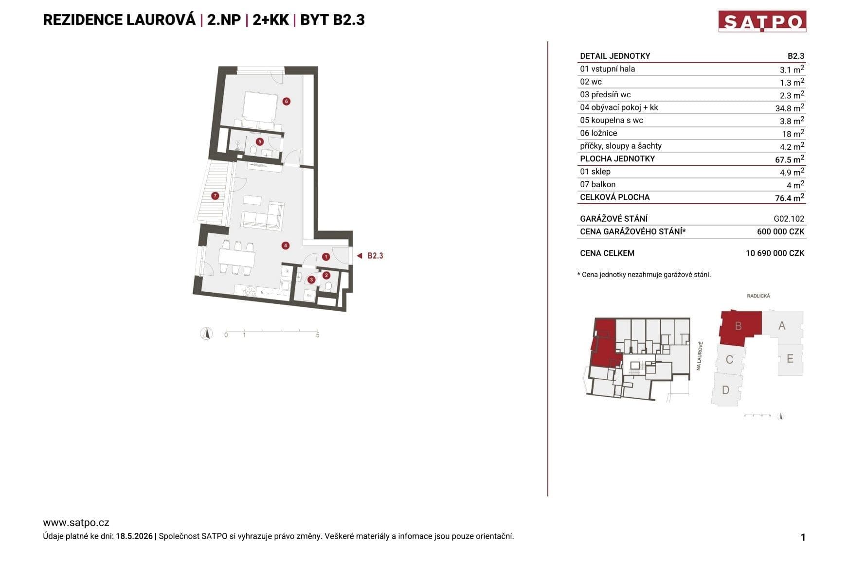1 bedroom with open-plan kitchen flat for sale, 77 m², Na Laurové, Prague, Prague 1 bedroom with open-plan kitchen flat for sale, 77 m², Na Laurové, Prague, Prague