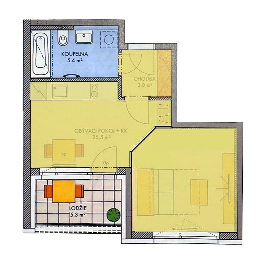 1 bedroom with open-plan kitchen flat for sale, 40 m², Gollové, Prague, Prague 1 bedroom with open-plan kitchen flat for sale, 40 m², Gollové, Prague, Prague