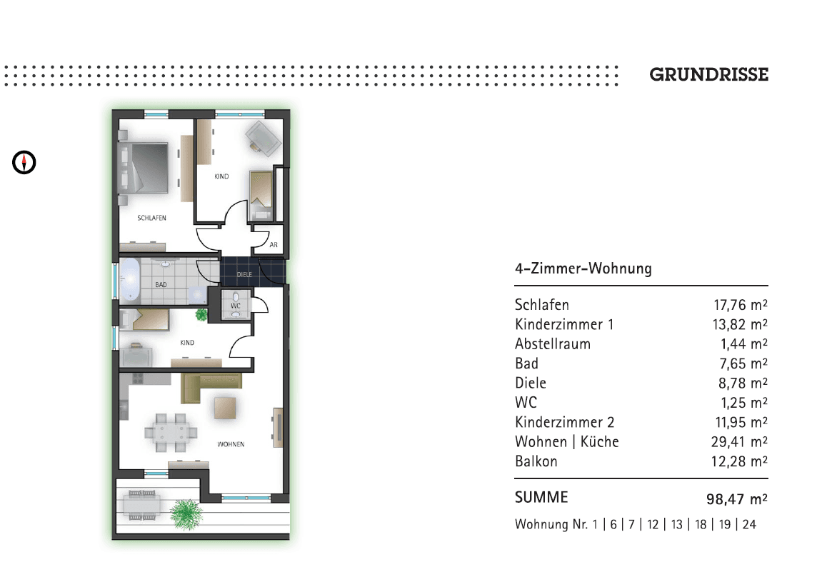 4 bedroom flat to rent, 98 m², Neckarpark 47, Villingen-Schwenningen, Baden-Württemberg 4 bedroom flat to rent, 98 m², Neckarpark 47, Villingen-Schwenningen, Baden-Württemberg