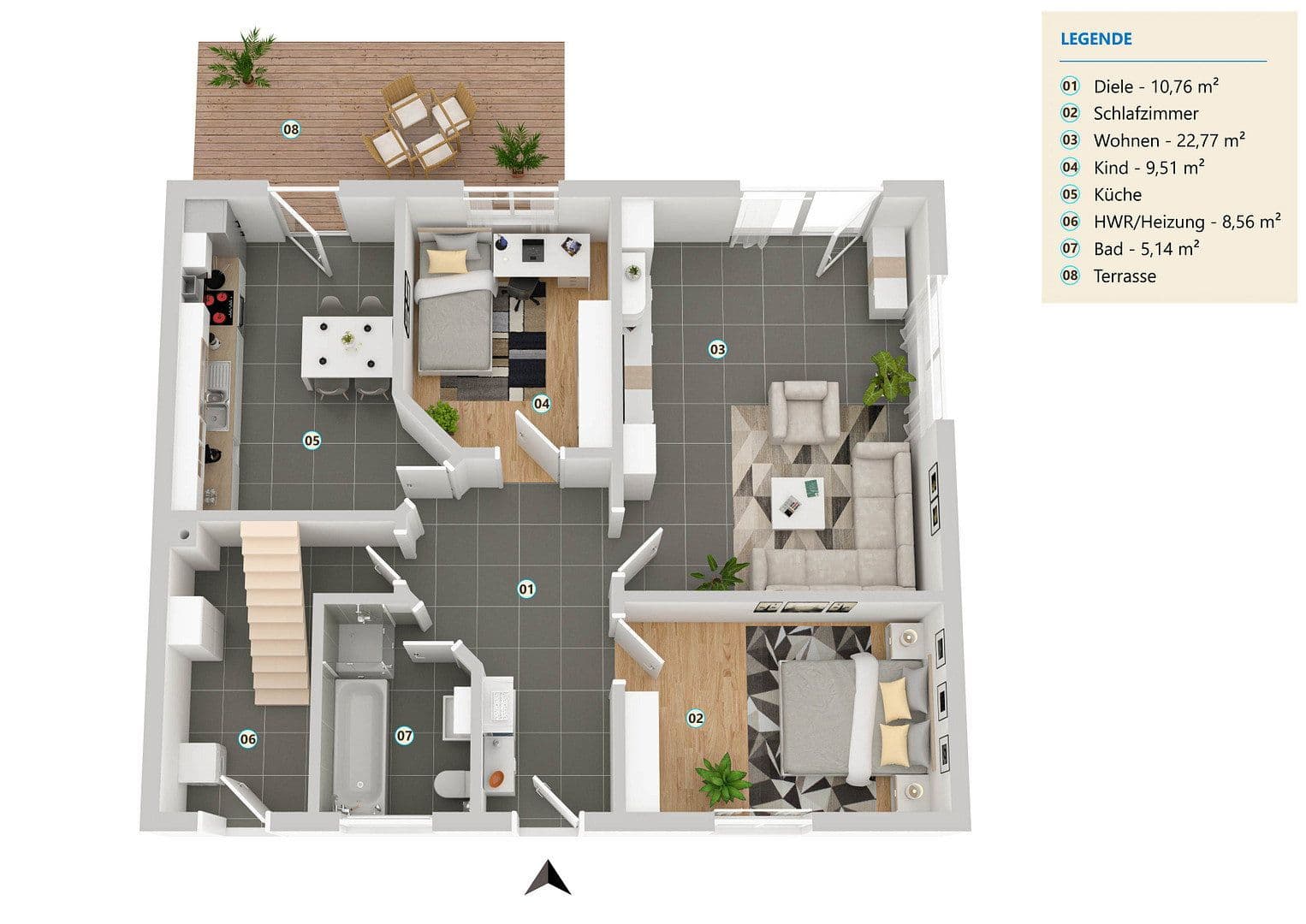3 bedroom flat to rent, 88 m², Königsmoor, Lower Saxony 3 bedroom flat to rent, 88 m², Königsmoor, Lower Saxony