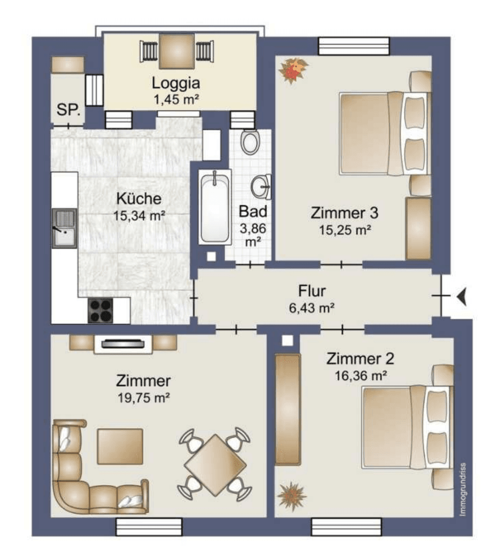 3 bedroom flat to rent, 79 m², Ekkehardstraße 51, Singen (Hohentwiel), Baden-Württemberg 3 bedroom flat to rent, 79 m², Ekkehardstraße 51, Singen (Hohentwiel), Baden-Württemberg