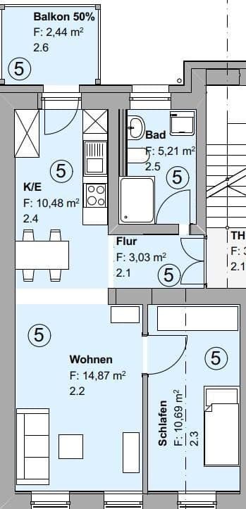 2 bedroom flat to rent, 47 m², Streiberstr. 7, Halle, Saxony-Anhalt 2 bedroom flat to rent, 47 m², Streiberstr. 7, Halle, Saxony-Anhalt