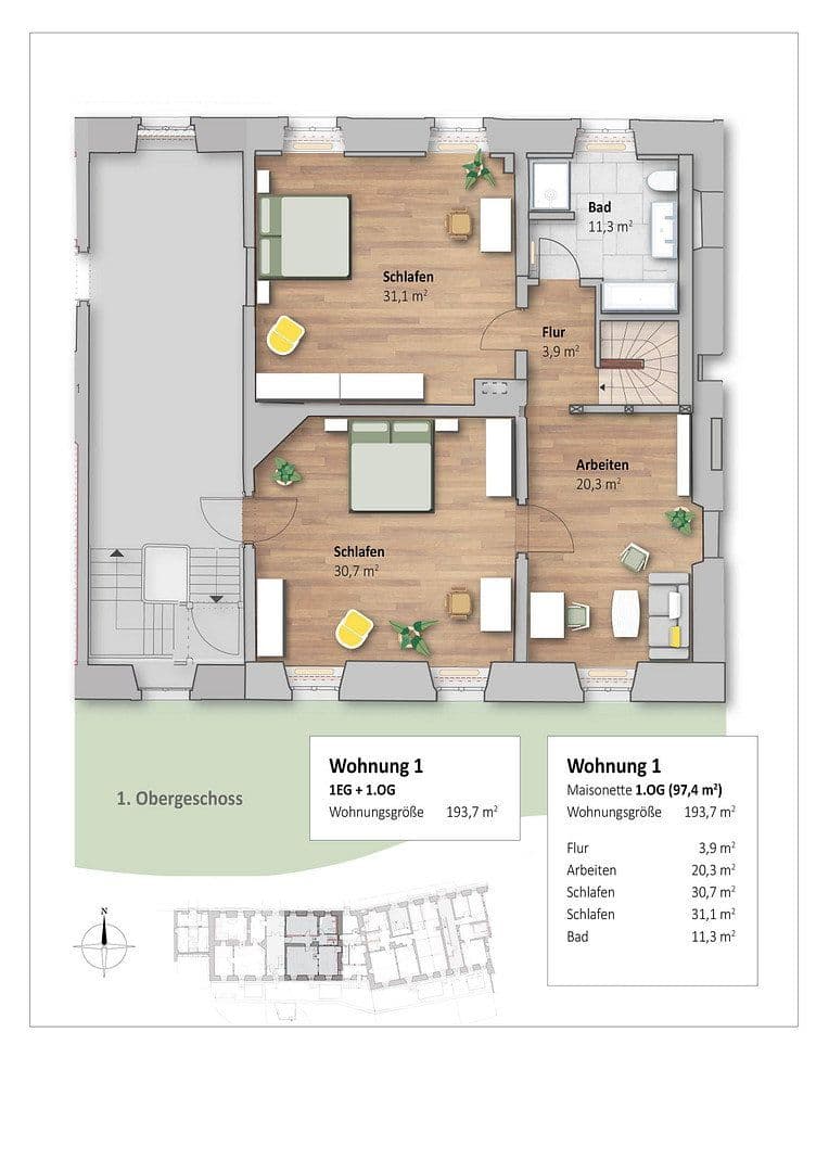 5 bedroom flat to rent, 194 m², Sickte, Lower Saxony 5 bedroom flat to rent, 194 m², Sickte, Lower Saxony