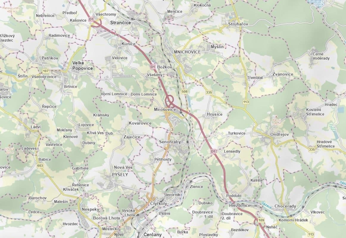 plot for sale, 9,343 m², Mirošovice, Středočeský Region plot for sale, 9,343 m², Mirošovice, Středočeský Region