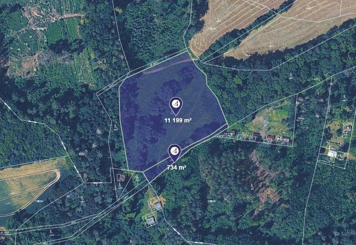 plot for sale, 11,933 m², Mirošovice, Středočeský Region plot for sale, 11,933 m², Mirošovice, Středočeský Region