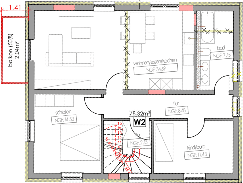 3 bedroom flat to rent, 79 m², Hofkirchen, Bavaria 3 bedroom flat to rent, 79 m², Hofkirchen, Bavaria
