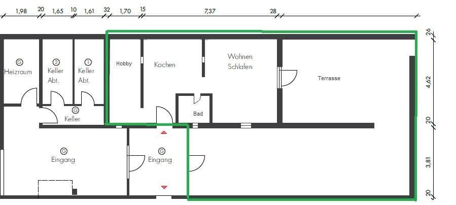 2 bedroom flat to rent, 61 m², Bruchsal, Baden-Württemberg 2 bedroom flat to rent, 61 m², Bruchsal, Baden-Württemberg