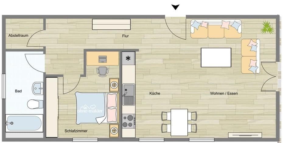 1 bedroom with open-plan kitchen flat to rent, 63 m², Georgsmarienhütte, Lower Saxony 1 bedroom with open-plan kitchen flat to rent, 63 m², Georgsmarienhütte, Lower Saxony