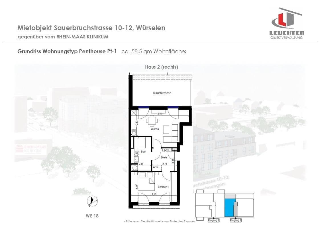 2 bedroom flat to rent, 59 m², Mauerfeldchen, Würselen, North Rhine-Westphalia 2 bedroom flat to rent, 59 m², Mauerfeldchen, Würselen, North Rhine-Westphalia
