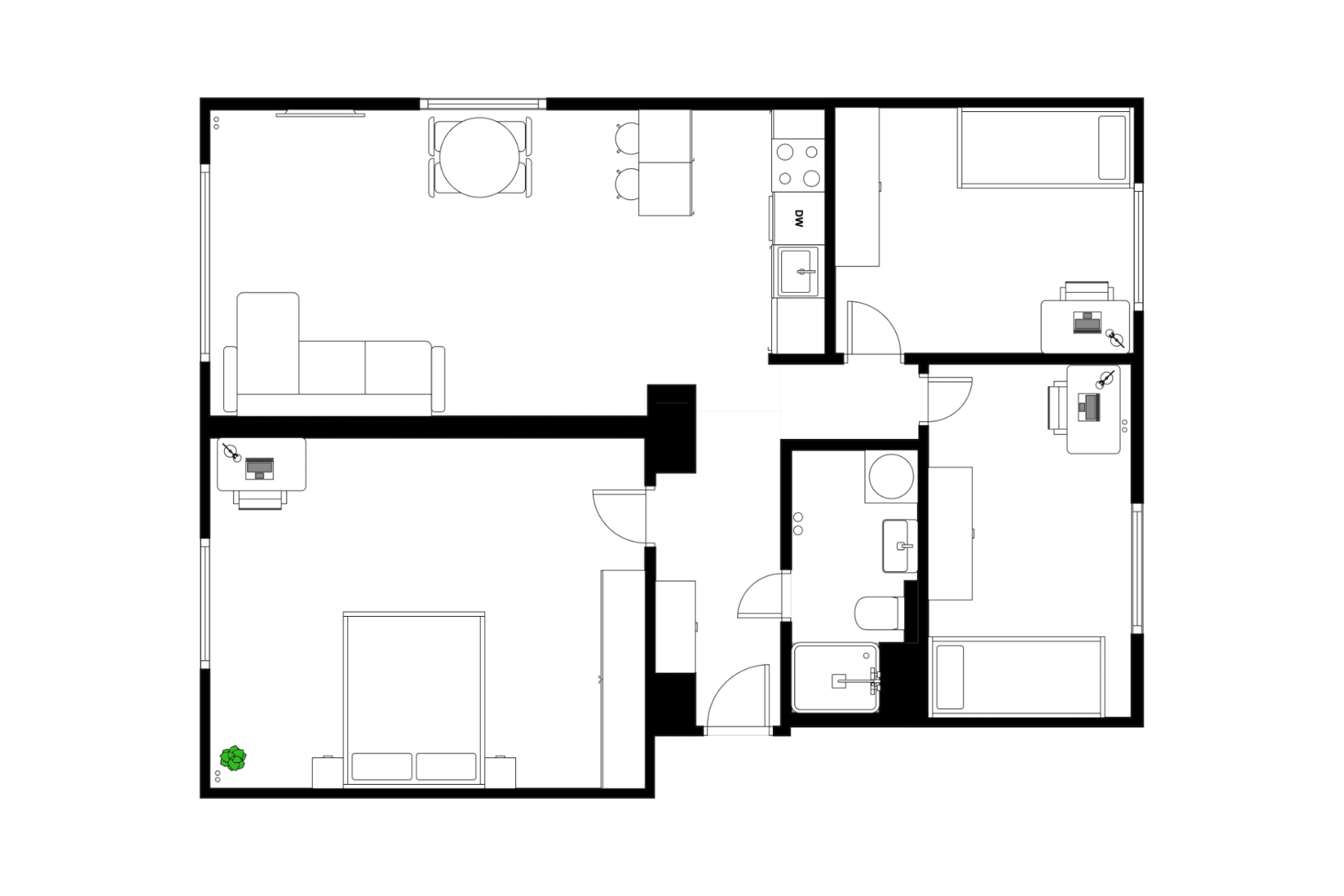 3 bedroom with open-plan kitchen flat for sale, 73 m², Poděbradská, Prague, Prague 3 bedroom with open-plan kitchen flat for sale, 73 m², Poděbradská, Prague, Prague
